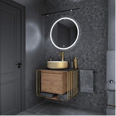 Комплект мебели дуб веллингтон/золотой 70 см Grossman Винтаж 1107008 + GR-5010GW + 97070