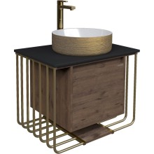 Комплект мебели дуб веллингтон/золотой 70 см Grossman Винтаж 1107008 + GR-5010GW + 97070