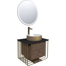 Комплект мебели дуб веллингтон/золотой 70 см Grossman Винтаж 1107008 + GR-5010GW + 97070