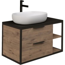 Комплект мебели дуб веллингтон/черный 90 см Grossman Лофт 109001 + GR-3015 + 209001