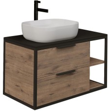 Комплект мебели дуб веллингтон/черный 90 см Grossman Лофт 109001 + GR-3020 + 209001