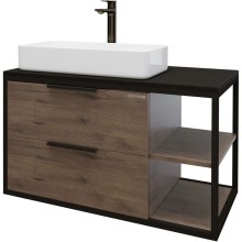 Комплект мебели дуб веллингтон/черный 90 см Grossman Лофт 109001 + GR-3031 + 209001