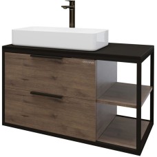 Комплект мебели дуб веллингтон/черный 90 см Grossman Лофт 109001 + GR-3031 + 209001