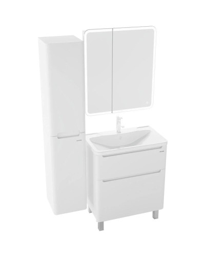 Комплект мебели белый глянец 70 см Grossman Адель 107005 + 4627173210232 + 207004