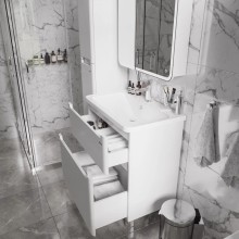 Комплект мебели белый глянец 70 см Grossman Адель 107005 + 4627173210232 + 207004