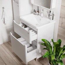 Комплект мебели белый глянец 60 см Grossman Адель 106007 + 4627173210225 + 206004