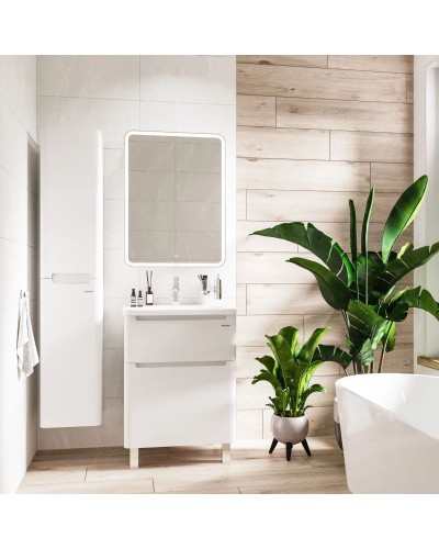 Комплект мебели белый глянец 60 см Grossman Адель 106007 + 4627173210225 + 206004