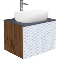 Комплект мебели дуб веллингтон/белый матовый 65 см Grossman Альба 106503 + GR-3015 + 206501