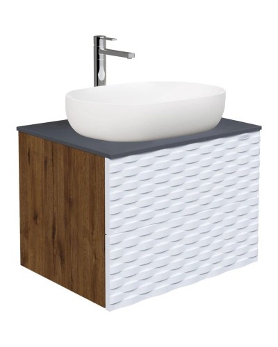 Комплект мебели дуб веллингтон/белый матовый 65 см Grossman Альба 106503 + GR-3015 + 206501