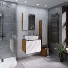 Комплект мебели дуб веллингтон/белый матовый 65 см Grossman Альба 106503 + GR-3016 + 206501