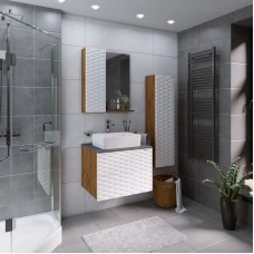 Комплект мебели дуб веллингтон/белый матовый 65 см Grossman Альба 106503 + GR-3016 + 206501