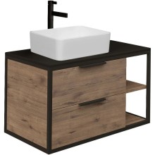 Комплект мебели дуб веллингтон/черный 90 см Grossman Лофт 109001 + GR-3016 + 209001