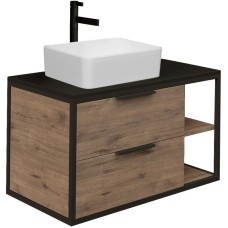 Комплект мебели дуб веллингтон/черный 90 см Grossman Лофт 109001 + GR-3016 + 209001