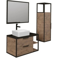 Комплект мебели дуб веллингтон/черный 90 см Grossman Лофт 109001 + GR-3016 + 209001