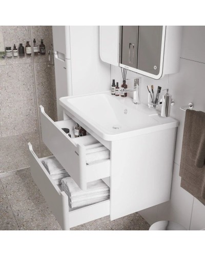 Комплект мебели белый глянец 70 см Grossman Адель 107006 + 4627173210232 + 207004