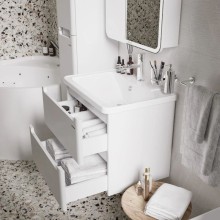 Комплект мебели белый глянец 60 см Grossman Адель 106006 + 4627173210225 + 206004