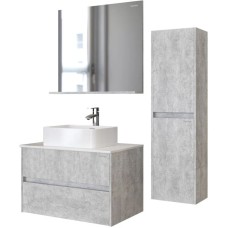 Комплект мебели светлый цемент 80 см Grossman Эдванс 108010 + GR-3016 + 208007