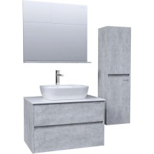 Комплект мебели светлый цемент 80 см Grossman Эдванс 108010 + GR-3020 + 208007