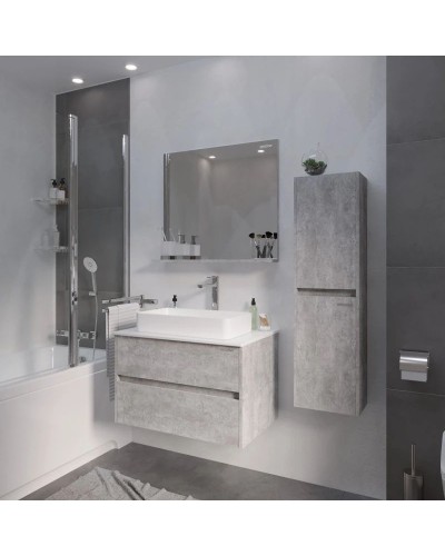 Комплект мебели светлый цемент 80 см Grossman Эдванс 108010 + GR-3031 + 208007