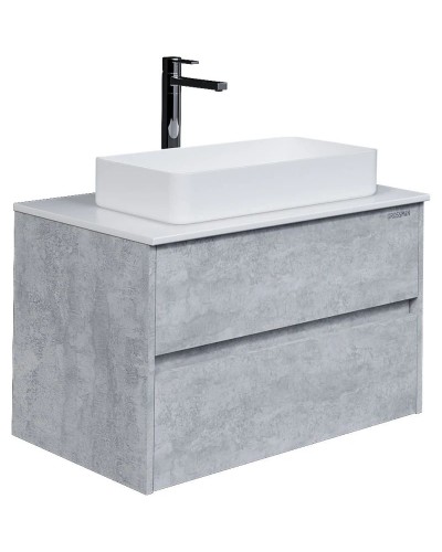 Комплект мебели светлый цемент 80 см Grossman Эдванс 108010 + GR-3031 + 208007