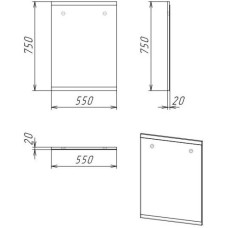 Комплект мебели дуб веллингтон/бетон 80 см Grossman Бруно 108008 + GR-3016 + 205506