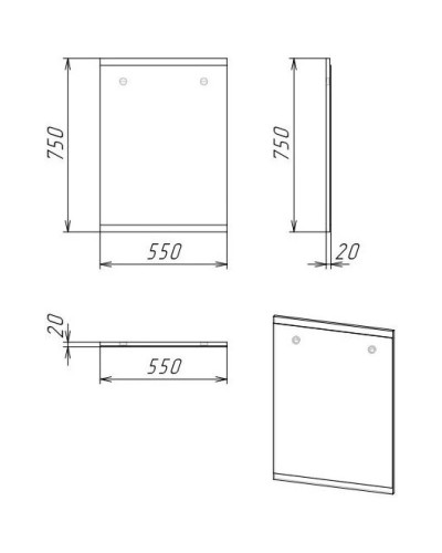 Комплект мебели дуб веллингтон/бетон 80 см Grossman Бруно 108008 + GR-3016 + 205506