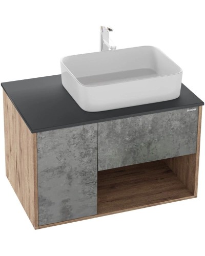 Комплект мебели дуб веллингтон/бетон 80 см Grossman Бруно 108008 + GR-3016 + 205506