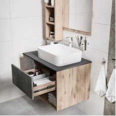 Комплект мебели дуб веллингтон/бетон 80 см Grossman Бруно 108008 + GR-3016 + 205506