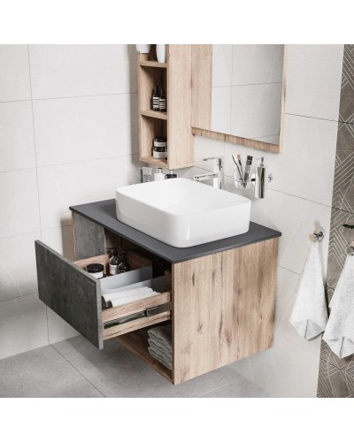 Комплект мебели дуб веллингтон/бетон 80 см Grossman Бруно 108008 + GR-3016 + 205506