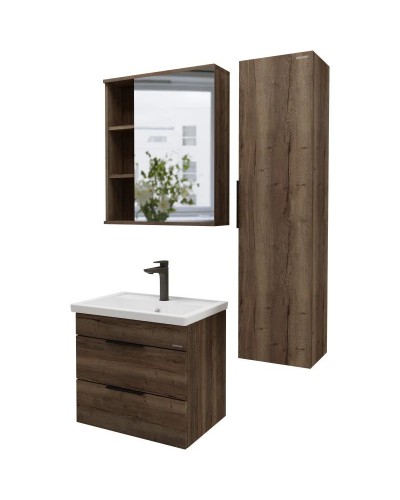 Комплект мебели темный дуб 71 см Grossman Форта 1070032 + 15840 + 2070022