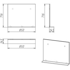 Комплект мебели дуб веллингтон 86 см Grossman Тенза 108503 + Y18298 + 208501