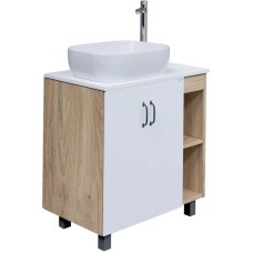 Комплект мебели дуб сонома/белый матовый 77 см Grossman Флай 108001 + 508001 + GR-3020 + 206001