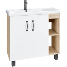 Комплект мебели дуб сонома/белый матовый 81 см Grossman Флай 108001 + 30469 + 206001