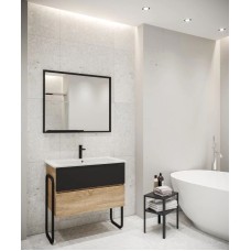 Комплект мебели дуб сонома/черный 87 см Grossman Солис 108501 + Y18298 + 209001