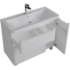 Комплект мебели белый глянец 100,1 см Grossman Адель 1010002 + 4627173210263 + 2010004