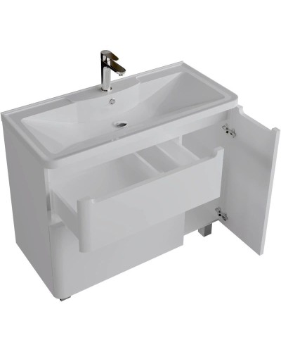 Комплект мебели белый глянец 100,1 см Grossman Адель 1010002 + 4627173210263 + 2010004