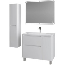 Комплект мебели белый глянец 100,1 см Grossman Адель 1010002 + 4627173210263 + 2010004