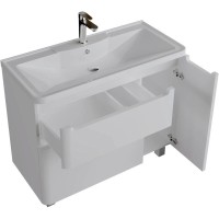 Комплект мебели белый глянец 90,1 см Grossman Адель 109004 + 4627173210256 + 209004