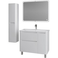 Комплект мебели белый глянец 90,1 см Grossman Адель 109004 + 4627173210256 + 209004