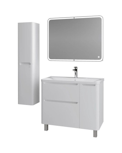 Комплект мебели белый глянец 90,1 см Grossman Адель 109004 + 4627173210256 + 209004