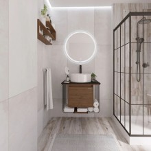 Комплект мебели дуб веллингтон/черный матовый 70 см Grossman Винтаж 107007 + GR-3013 + 97070