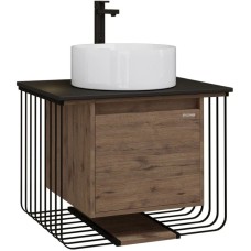 Комплект мебели дуб веллингтон/черный матовый 70 см Grossman Винтаж 107007 + GR-3013 + 97070