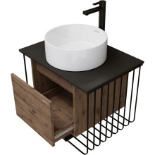 Комплект мебели дуб веллингтон/черный матовый 70 см Grossman Винтаж 107007 + GR-3013 + 97070