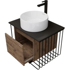 Комплект мебели дуб веллингтон/черный матовый 70 см Grossman Винтаж 107007 + GR-3013 + 97070