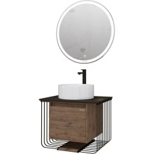 Комплект мебели дуб веллингтон/черный матовый 70 см Grossman Винтаж 107007 + GR-3013 + 97070