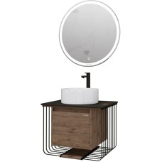 Комплект мебели дуб веллингтон/черный матовый 70 см Grossman Винтаж 107007 + GR-3013 + 97070