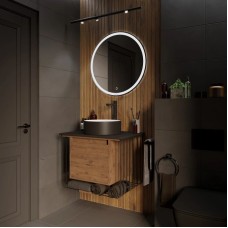 Комплект мебели дуб веллингтон/черный матовый 70 см Grossman Винтаж 107007 + GR-4040BW + 97070