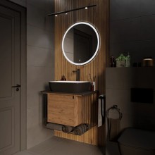 Комплект мебели дуб веллингтон/черный матовый 70 см Grossman Винтаж 107007 + GR-4041BW + 97070