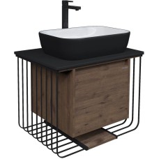 Комплект мебели дуб веллингтон/черный матовый 70 см Grossman Винтаж 107007 + GR-4041BW + 97070