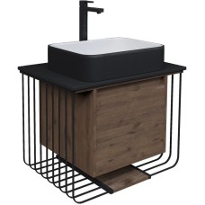 Комплект мебели дуб веллингтон/черный матовый 70 см Grossman Винтаж 107007 + GR-4043BW + 97070